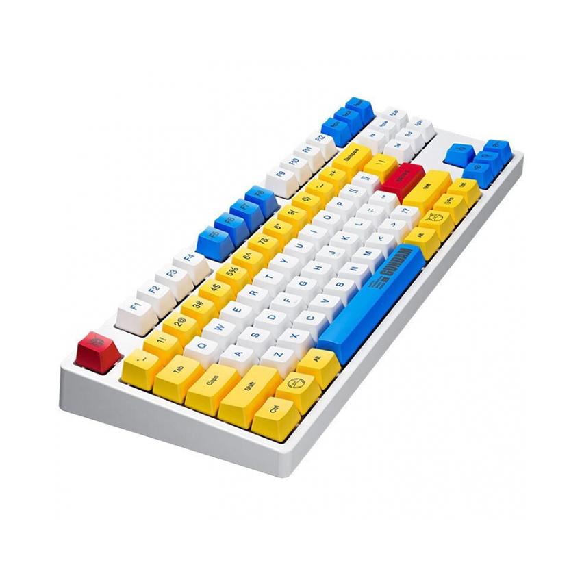 Bàn phím IKBC Gundam v1.0 TKL (Red sw) (PBT/Cherry sw/USBC/Trắng-Xanh-Vàng)