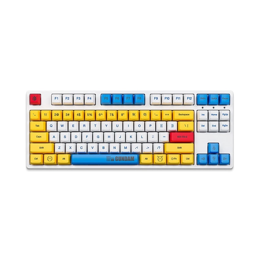 Bàn phím IKBC Gundam v1.0 TKL (Blue sw) (PBT/Cherry sw/USBC/Trắng-Xanh-Vàng)