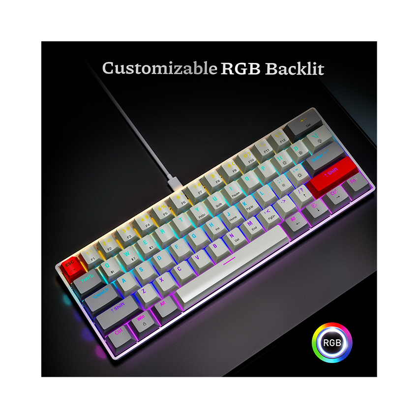 Bàn phím không dây Newmen GM610 RGB Dual mode Blue sw (USB/Bluetooth)