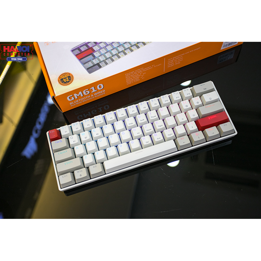 Bàn phím không dây Newmen GM610 RGB Dual mode Brown sw (USB/Bluetooth)