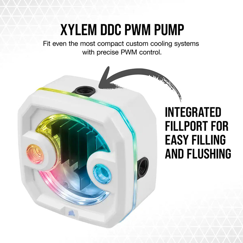 Corsair Hydro X Series XD3 RGB White (DDC Pump reservoir unit)