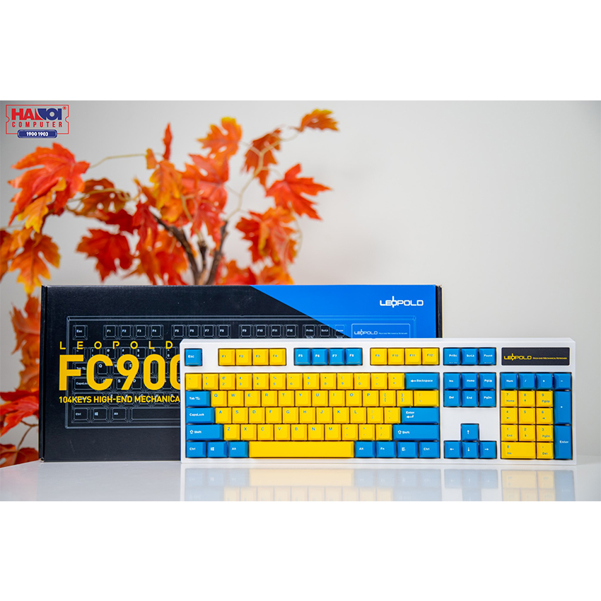 Bàn phím cơ Leopold FC900R PD Sweden White Red sw