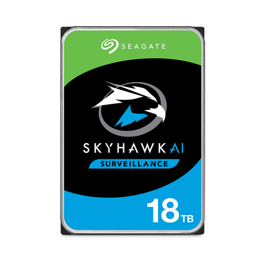 Ổ cứng HDD Seagate SkyHawk AI 18TB 3.5 inch, 7200RPM, SATA3, 256MB Cache (ST18000VE002)