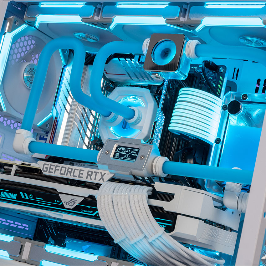 Trọn bộ tản nhiệt nước LIAN-LI PC - O11-Dynamic - Mini Snow White HT-105 (Lắp ráp theo yêu cầu)