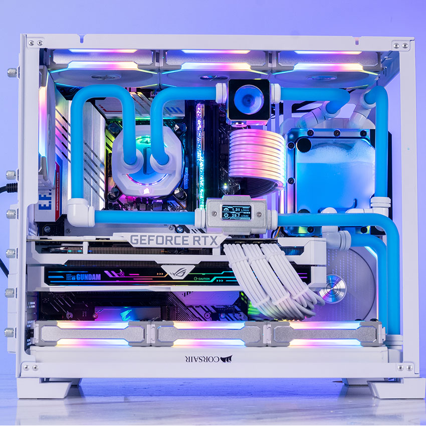 Trọn bộ tản nhiệt nước LIAN-LI PC - O11-Dynamic - Mini Snow White HT-105 (Lắp ráp theo yêu cầu)