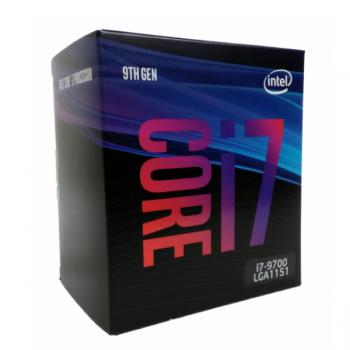 CPU Intel Core i7-9700 (3.00 GHz up to 4.70 GHz / 8 Cores 8 Threads/ 12MB/ Coffee Lake R)(Box)-socket LGA1151